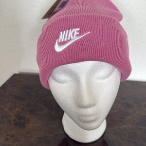 New! Nike Kids Soft Pink Knit Hat Beanie One Size